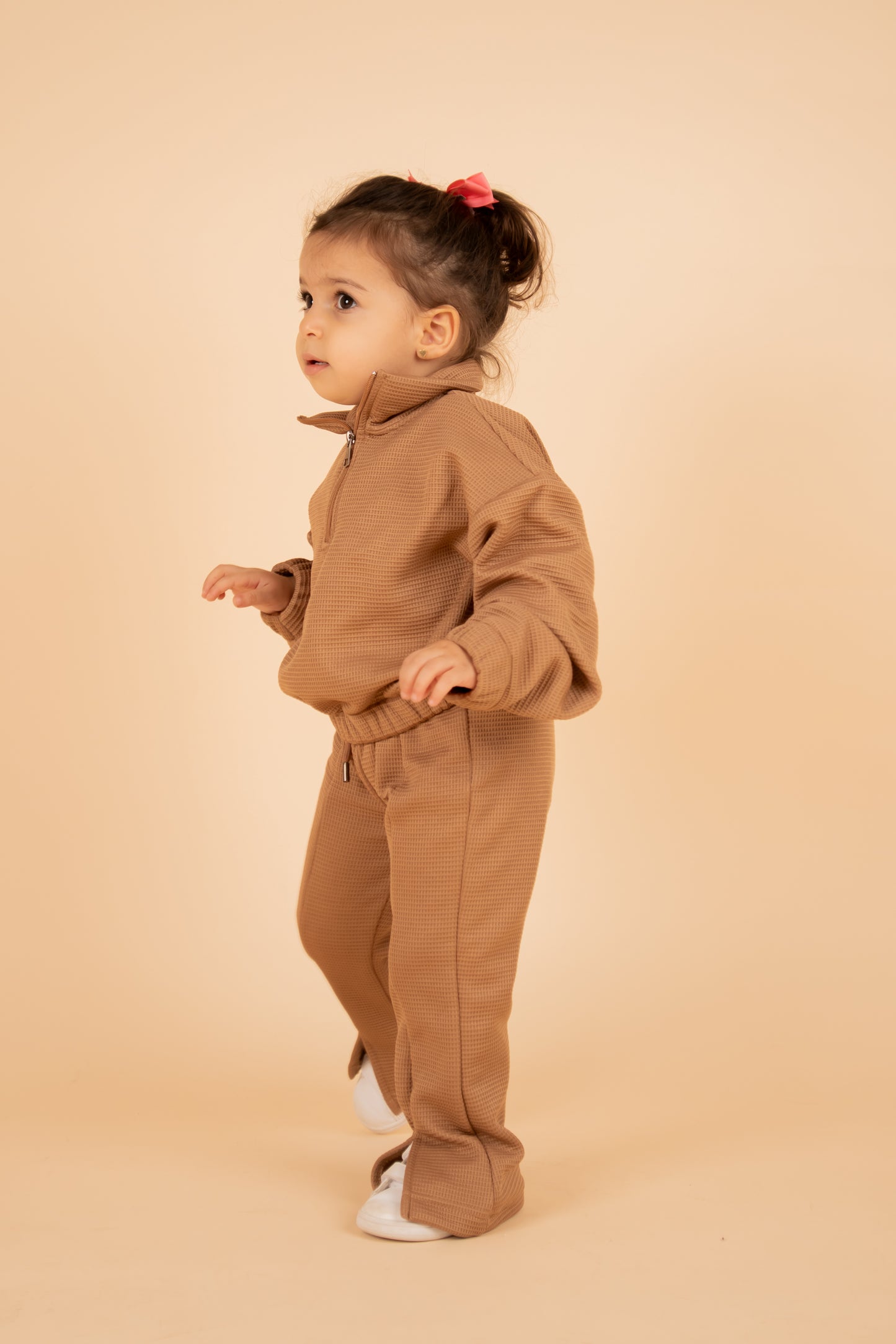 The Waffle in Coffee Beige-Girls