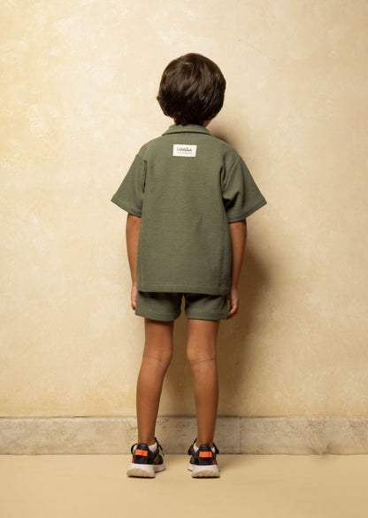 Surf & Button in Olive -Unisex