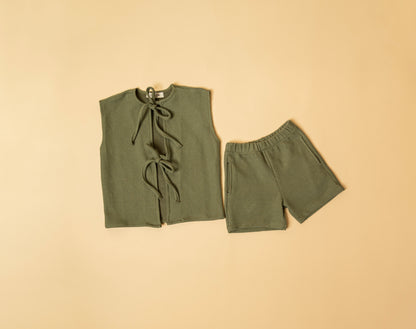 Knit & Knot in Olive-Girls